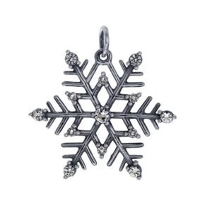 6-Point Sterling Silver Snowflake Pendant