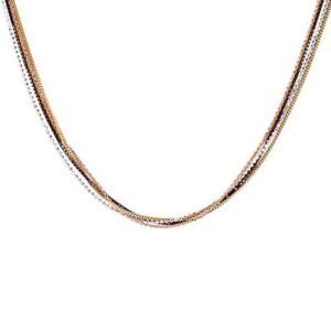 Sterling Silver 4-Strand Multi-Style Chain Necklace