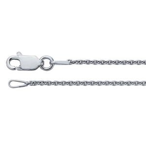 Sterling Silver Rhodium-Plated 1.5mm Oval Cable Chain