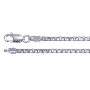 Sterling Silver 2.1mm Rounded Box Chain