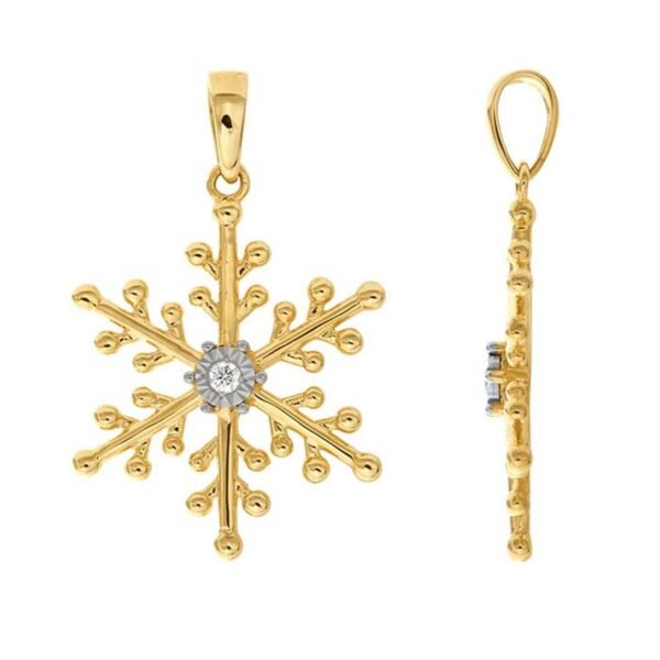 Yellow-Gold Snowflake Pendant