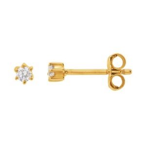 14K Yellow Gold Lab-Grown Diamond-Set Earrings